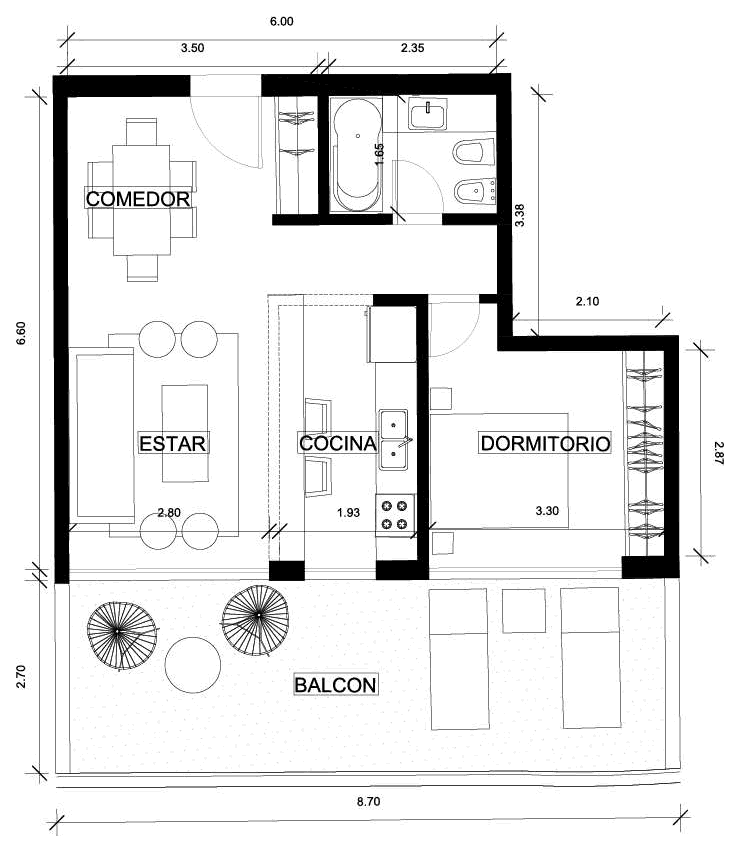 Planta del departamento D